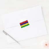 mauritius runder aufkleber (Umschlag)