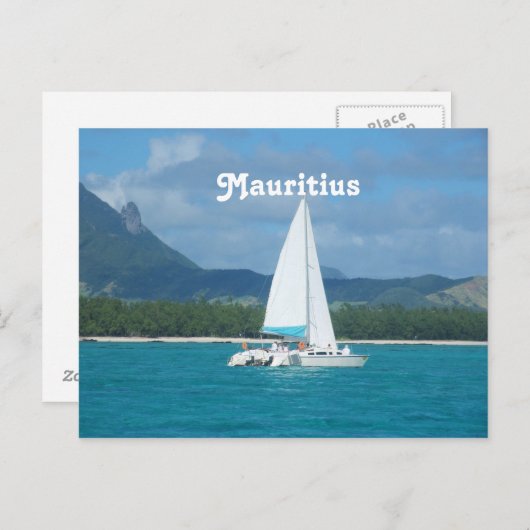 Mauritius Sailing Postkarte (Vorne/Hinten)