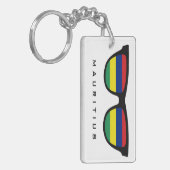 Mauritius Shades, benutzerdefinierte Text- und Far Schlüsselanhänger (Vorderseite links)