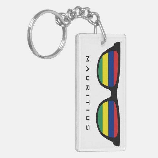 Mauritius Shades, benutzerdefinierte Text- und Far Schlüsselanhänger (Vorderseite links)