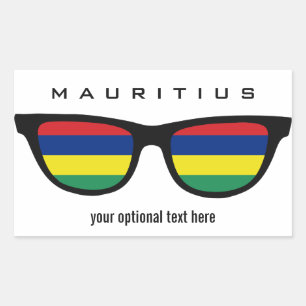 Mauritius Shades Zollaufkleber Rechteckiger Aufkleber