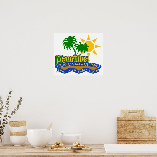 Mauritius Staat des Gedankenplakats Poster (Küche)