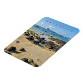 Mauritius Strand- und Bootsansicht Magnet (Linke Seite)