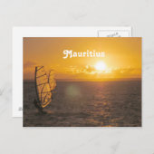 Mauritius Sunset Postkarte (Vorne/Hinten)