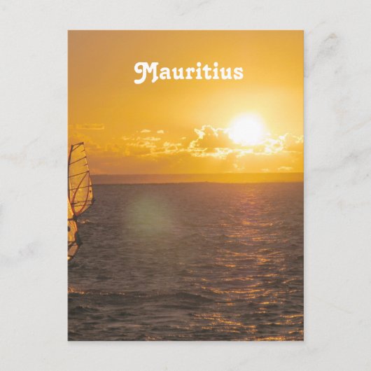 Mauritius Sunset Postkarte (Vorderseite)
