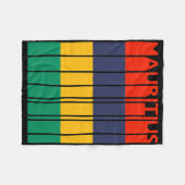 Mauritius Vintage Mauritian Flag Urlaub Fleecedecke (Vorderseite (Horizontal))