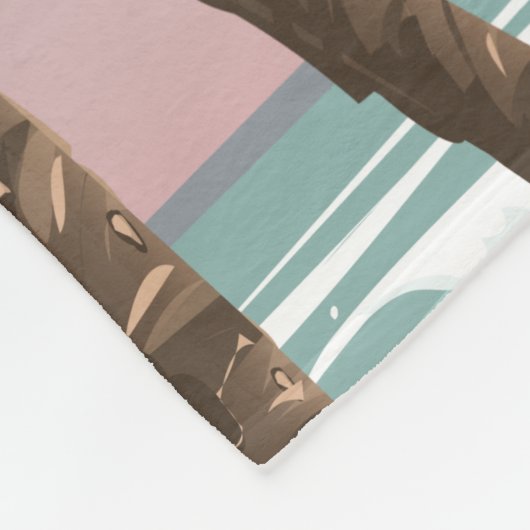 Mauritius Vintage Reiseplakat Fleecedecke (Ecke)