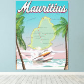 Mauritius Vintage Reiseplakat Leinwanddruck (Insitu (Holzboden))