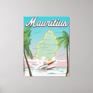 Mauritius Vintage Reiseplakat Leinwanddruck