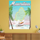 Mauritius Vintage Reiseplakat Leinwanddruck (Insitu (Wohnzimmer))