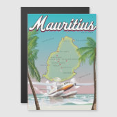 Mauritius Vintage Reiseplakat Magnetkarte (Vorne/Hinten)