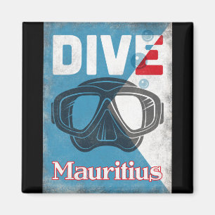 Mauritius Vintage Tauchmaske Magnet