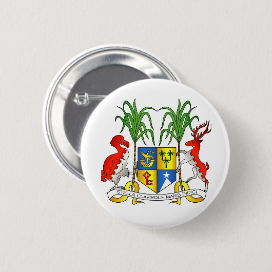 Mauritius-Wappen Button (Vorne & Hinten)