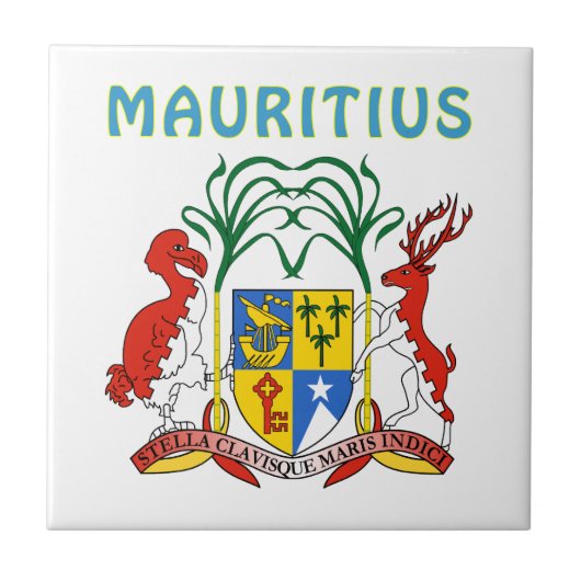 Mauritius-Wappen Fliese (Vorderseite)