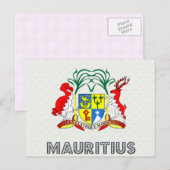 Mauritius-Wappen Postkarte (Vorne/Hinten)