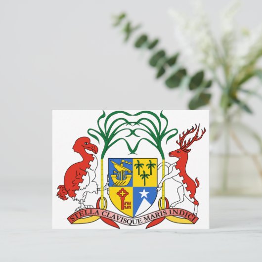 Mauritius-Wappen Postkarte (Stehend Vorderseite)