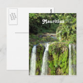 Mauritius Waterfall Postkarte (Vorne/Hinten)