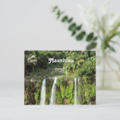 Mauritius Waterfall Postkarte (Stehend Vorderseite)