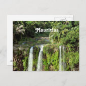 Mauritius Waterfall Postkarte (Vorne/Hinten)