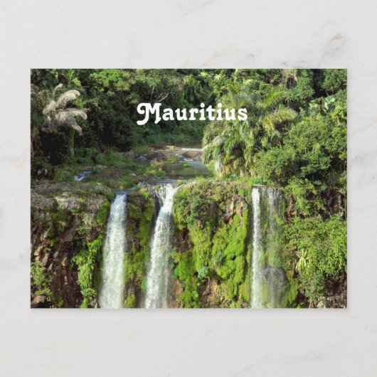 Mauritius Waterfall Postkarte (Vorderseite)