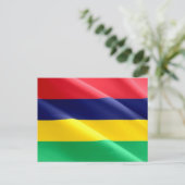 Mauritius - Waving Flag - Postkarte (Stehend Vorderseite)