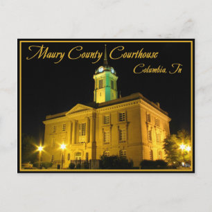 Maury Landkreis Courthouse - Columbia, TN Postkarte