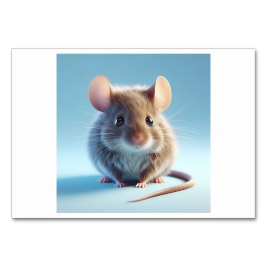 Maus (鼠 / Shang) - Chinesische Flash Cards Tischnummer (Vorderseite)