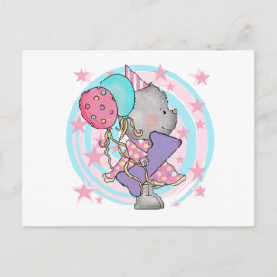 Maus 1. Geburtstag T - Shirt und Geschenke Postkarte