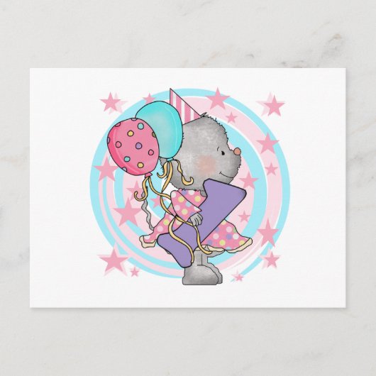 Maus 1. Geburtstag T - Shirt und Geschenke Postkarte (Vorderseite)