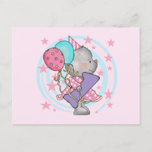 Maus 1. Geburtstag T - Shirt und Geschenke Postkarte