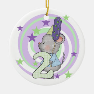 Maus 2. Geburtstag T Shirts und Geschenke Keramikornament
