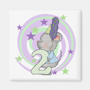 Maus 2. Geburtstag T Shirts und Geschenke Magnet