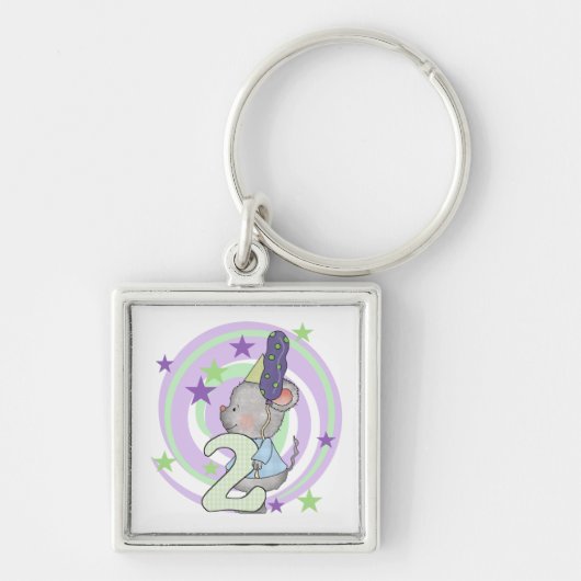 Maus 2. Geburtstag T Shirts und Geschenke Schlüsselanhänger (Vorne)