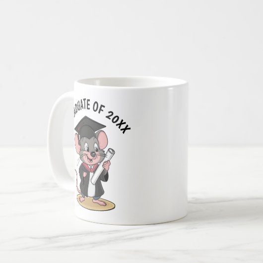Maus Abschluss Personalisiert Kaffeetasse (Vorderseite Links)