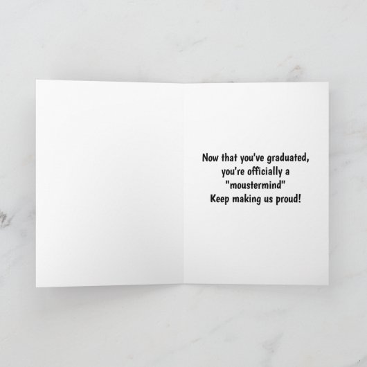 Maus Abschluss Personalisiert Karte (Innenseite)