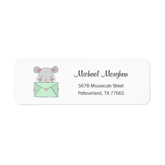 Maus-Adressmarken, Pet-Adressenkleber (Vorne)