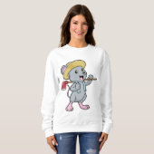 Maus als Bauer mit Ax & Hat Sweatshirt (Vorne ganz)