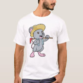 Maus als Bauer mit Ax & Hat T-Shirt (Vorderseite)