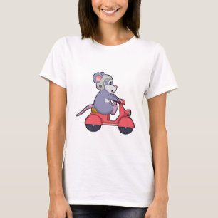 Maus als Biker mit Roller.PNG T-Shirt