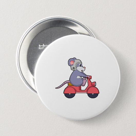 Maus als Biker mit Scooter.PNG Button (Vorne & Hinten)