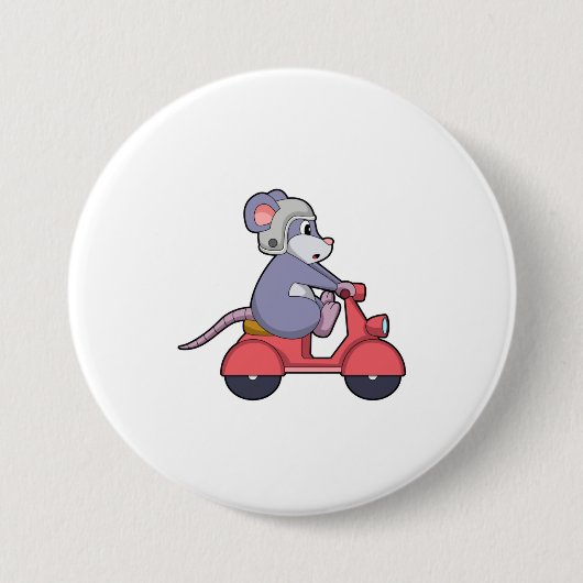 Maus als Biker mit Scooter.PNG Button (Vorderseite)