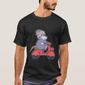 Maus als Biker mit Scooter.PNG T-Shirt (Vorderseite)