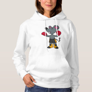 Maus als Boxer mit Boxhandschuhen Hoodie