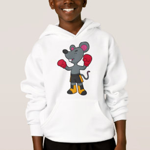 Maus als Boxer mit Boxhandschuhen Hoodie