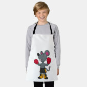 Maus als Boxer mit Boxhandschuhen Schürze (Getragen)