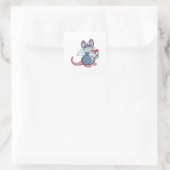 Maus als Bridge mit Veil & Gift.PNG Quadratischer Aufkleber (Tasche)