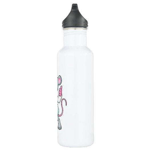 Maus als Doktor mit Doctor's Coat Edelstahlflasche (Rechts)