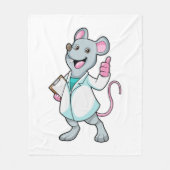 Maus als Doktor mit Doctor's Coat Fleecedecke (Vorderseite)