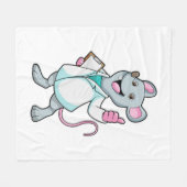 Maus als Doktor mit Doctor's Coat Fleecedecke (Vorderseite (Horizontal))