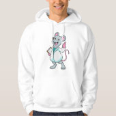 Maus als Doktor mit Doctor's Coat Hoodie (Vorderseite)